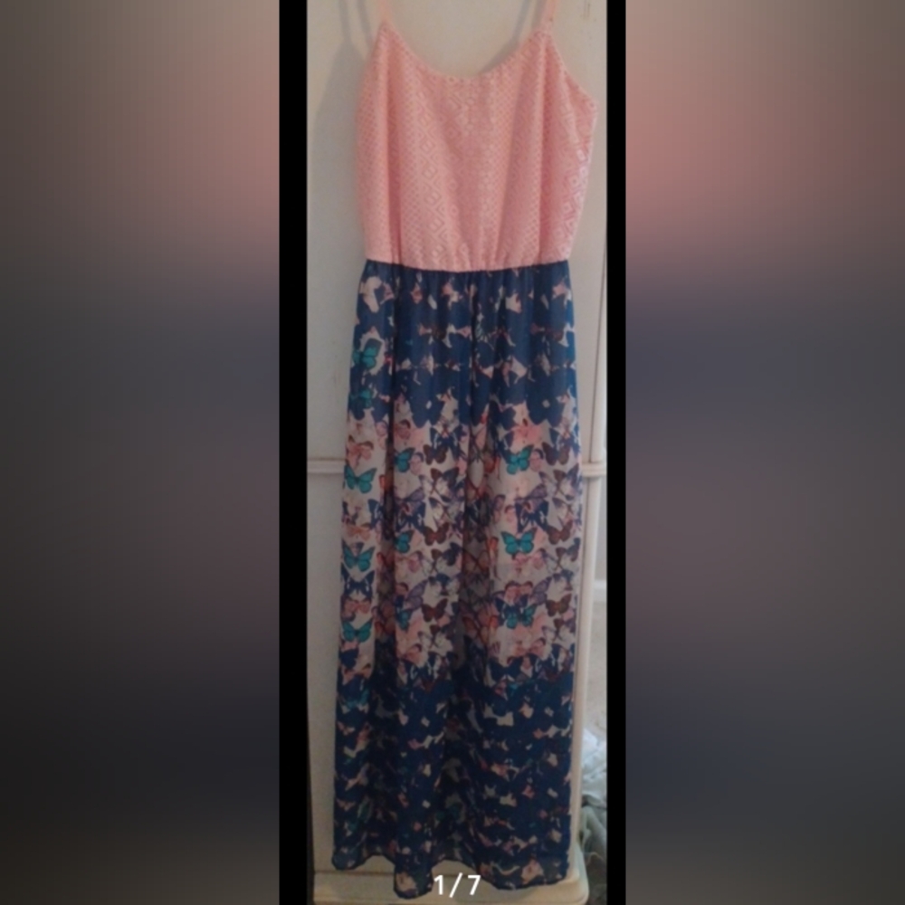 Maxi Dress With Butterfly Print By AUW